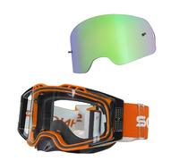 SCHNORR MX Pro Motocross Goggle Anti-Fog Tear-Off Roll-Off + Interchangeable Lens Green