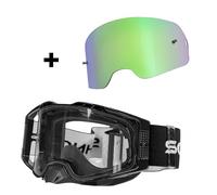 SCHNORR MX Pro Motocross Goggle Anti-Fog Tear-Off Roll-Off + Interchangeable Lens Green