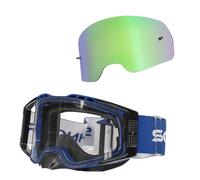 SCHNORR MX Pro Motocross Goggle Anti-Fog Tear-Off Roll-Off + Interchangeable Lens Green