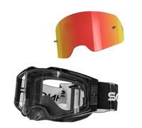 SCHNORR MX Pro Motocross Goggle Anti-Fog Tear-Off Roll-Off + Interchangeable Lens Red
