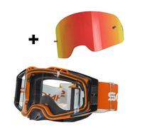 SCHNORR MX Pro Motocross Goggle Anti-Fog Tear-Off Roll-Off + Interchangeable Lens Red