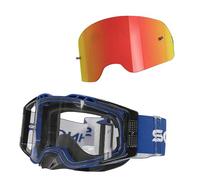 SCHNORR MX Pro Motocross Goggle Anti-Fog Tear-Off Roll-Off + Interchangeable Lens Red