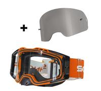 SCHNORR MX Pro Motocross Goggle Anti-Fog Tear-Off Roll-Off + Interchangeable Lens Silver