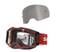 SCHNORR MX Pro Motocross Goggle Anti-Fog Tear-Off Roll-Off + Interchangeable Lens Silver