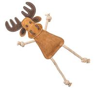 Schnüffelfreunde Willi Dog Toy - Elk with Tug Rope - Tug Toy - Chew Toy for Dogs Made of Leather