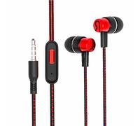 Schnurehelfhöfel-Wired In-Ear Headset, Hi-Fi Sound Microphone, Noise Isolated Audio with Call Support, Lightweight Earphones for Walking, Fitness, Travel, Work, Music Enjoyment