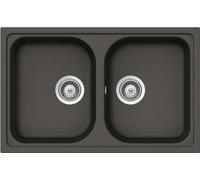 SCHOCK | Lithos 2 Bowl Small Sink, Cristalite® Material, Asphalt, 790 x 500 mm