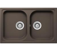 SCHOCK | Lithos 2 Bowl Small Sink, Cristalite® Material, Mocha, 790 x 500 mm