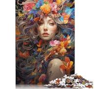 Schöne bunte Frauen, 1000-teiliges Puzzle für Erwachsene und Teenager, Halloween-Geschenk, Teenager, Mann, Frau, Geschenk, 1000 Stück (75 x 50 cm)