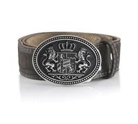 Schöneberger Trachten Couture Max Costume Belt from the Meisterstück Series - High-Quality Belt for Leather Trousers, Various Models and Colours, Mocha Brown Bavaria, 95