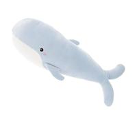 SCHÖNER LEBEN. Cushion Spandex Super Soft Plush Cuddle Whale Whale Blue 50 cm