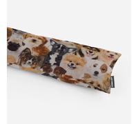 SCHÖNER LEBEN. Draught Excluder Digital Print Dogs Puppies Brown White Black Various Sizes Selection 80 cm Length