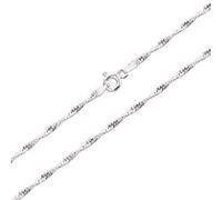 Schöner-SD Singapore Chain Silver Chain Necklace Twisted 925 Silver, Sterling Silver