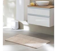 Schöner Wohnen Kollektion Plain Beige Bath Mat 40 x 60 cm - Washable Bath Mat Non-Slip - 100% Cotton - Bath Mat Suitable for Tumble Dryer - Shower Mat Bathroom