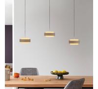 SCHÖNER WOHNEN LED hanging light Elmo, Sandbrise, 3-bulb, 3000 K