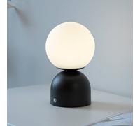 Schöner Wohnen RUDI LED rechargeable table lamp, black, height 20 cm, CCT, touch dimming