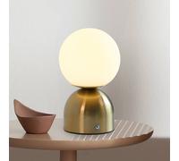 Schöner Wohnen RUDI LED rechargeable table lamp, gold, height 20 cm, CCT, touch dimming