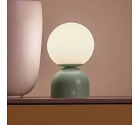 Schöner Wohnen RUDI LED rechargeable table lamp, green, height 20 cm, CCT, touch dimming
