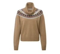 Schoffel Ladies Filey Fairisle Roll Neck Jumper - Beige - Size: UK16