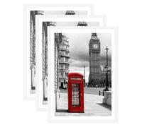 Scholar Tree 3 Pack 40x50 Frame,White 40x50cm Picture Frames, Wall Hanging Photo Frame