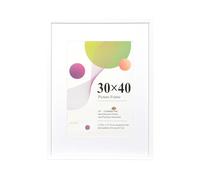 Scholar Tree 30x40 Picture Frame-1 Pack White,12x16 picture frame, Wooden Photo Frames with A4 Mount,with Wall Hanging