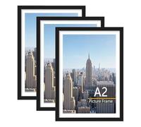Scholar Tree A2 Picture Frame, 3 Pack A2 Black Photo Frame, Wall Hanging Picture 42 x 59,4cm,Made from sturdy, Durable materials