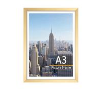 Scholar Tree A3 Picture Frame, 1 Pack A3 Gold Photo Frame, Wall Hanging Picture 21 x 29.7cm,Made from sturdy, Durable materials