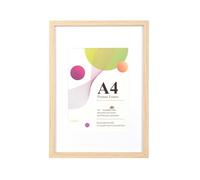 Scholar Tree A4 Frame - 1 Pack A4 Oak Frame, Oak Picture Frames 21 X 29.7 cm, Wooden A4 Photo Frames with 6x8 Mount, With Stand Tabletop or Wall Hanging