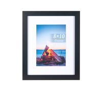 Scholar Tree Black 10x8 Photo Frames Wooden Picture Frames 10x8 with Mount for 7x5 Frame for Freestanding and Wall Mountable… - This product is d
