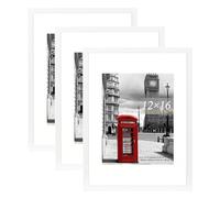 Scholar Tree picture frames White set of 3, 12x16in（30x40cm ） Poster Frame,Wall Mountable