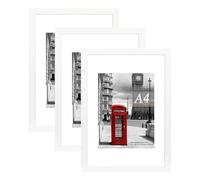 Scholar Tree White A4 Picture Frame with Mount,Set of 3,A4 FrameFreestanding and Wall Mountable