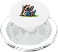 Scholarly Pug, Bookworm Vibes PopSockets PopGrip for MagSafe