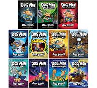 Scholastic Dog Man Series 1-11 Books Collection Set By Dav Pilkey (Dog Man, Unleashed, Tale Of Two Kitties, Dog Man And Cat Kid, Lord Of The
