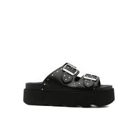 Scholl 40mm Beatriz studded double-buckle platform sandals - Black 36-39-40-41