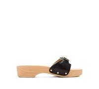 Scholl 40mm buckle-fastening wooden sandals - Black 38-39
