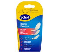 Scholl Blister Plaster Mixed Pack, 5 Count - Advanced Hydrocolloid Technology for Rapid Healing, Includes 2 Heel, 2 Toe, and 1 Small Plaster for Comprehensive Blister Relief