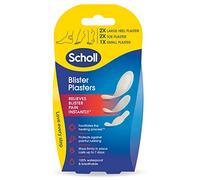 Scholl Blister Plaster Mixed Pack, 5 Count - Advanced Hydrocolloid Technology for Rapid Healing, Includes 2 Heel, 2 Toe, and 1 Small Plaster for Comprehensive Blister Relief