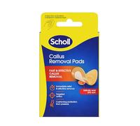 Scholl Callus Remover Pads for Feet - Targeted Action with 4 Salicylic Acid Discs and 4 Adhesive Cushion Pads for Fast & Effective Callus Removal, Soft Pads for Immediate Protection from Rubbing