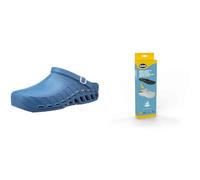 Scholl Clog Evo Blue + Scholl PRO Antistatic Insoles with Memory Cushion for Clog Evo - Blue/Black