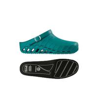 Scholl Clog Evo Green + Scholl PRO Antistatic Insoles with Memory Cushion for Clog Evo - Green/Black