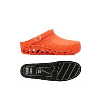 Scholl Clog Evo Orange + Scholl PRO Antistatic Insoles with Memory Cushion for Clog Evo - Orange/Black