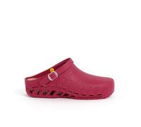 Scholl Clog Evo Professional Sanitary Clogs for Men or Women, Ultra Light, Comfortable and Breathable, with Non-Slip Sole, Removable Memory Insole and Rotating Strap, Wine, 6 UK