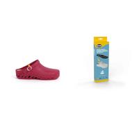 Scholl Clog Evo Wine + Scholl PRO Antistatic Insoles with Memory Cushion for Clog Evo - Wine/Black