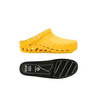 Scholl Clog Evo Yellow + Scholl PRO Antistatic Insoles with Memory Cushion for Clog Evo - Yellow/Black