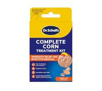 Scholl Complete Corn Removal Treatment Kit, 1 Pack - Medicated Action with Salicylic Acid, Includes 6 Pads, 6 Medicated Discs, and 9 Cushions for Effective Corn Removal