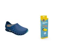 Scholl Evoflex Blue + Scholl Antistatic Insoles with Memory Cushion for Evoflex - Blue/Brown