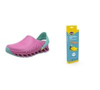 Scholl Evoflex Fuchsia + Scholl Antistatic Insoles with Memory Cushion for Evoflex - Fuchsia/Brown