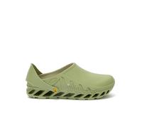 Scholl Evoflex Professional Sanitary Clogs for Men and Women, Ultralight, Comfortable, Adjustable Strap, Non-Slip Sole, Removable Memory Insole with Antibacterial Lining, Green, 5 UK