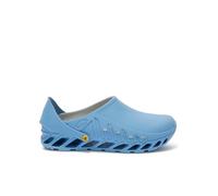 Scholl Evoflex Professional Sanitary Clogs for Men and Women, Ultralight, Comfortable, Adjustable Strap, Non-Slip Sole, Removable Memory Insole with Antibacterial Lining, lightblue, 12 UK