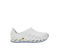 Scholl Evoflex - Professional Sanitary Clogs for Men or Women, Ultra Light and Comfortable, with Adjustable Strap, Non-Slip Sole, Removable Memory Insole with Antibacterial Lining Bianco